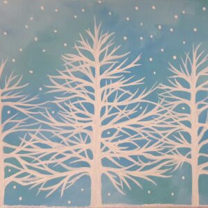 Canvas Painting Workshop - Snowy Silhouette