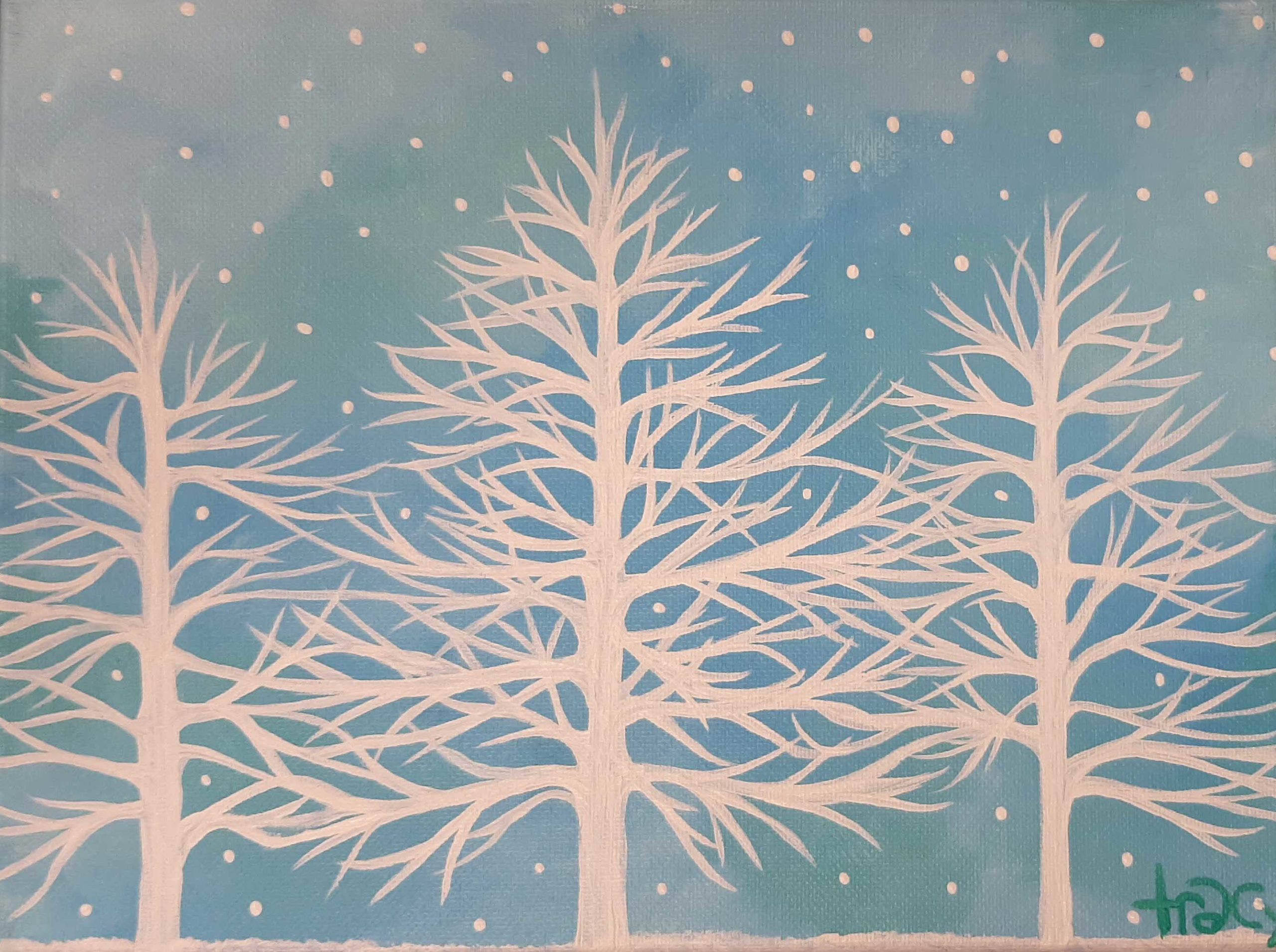 Canvas Painting Workshop - Snowy Silhouette